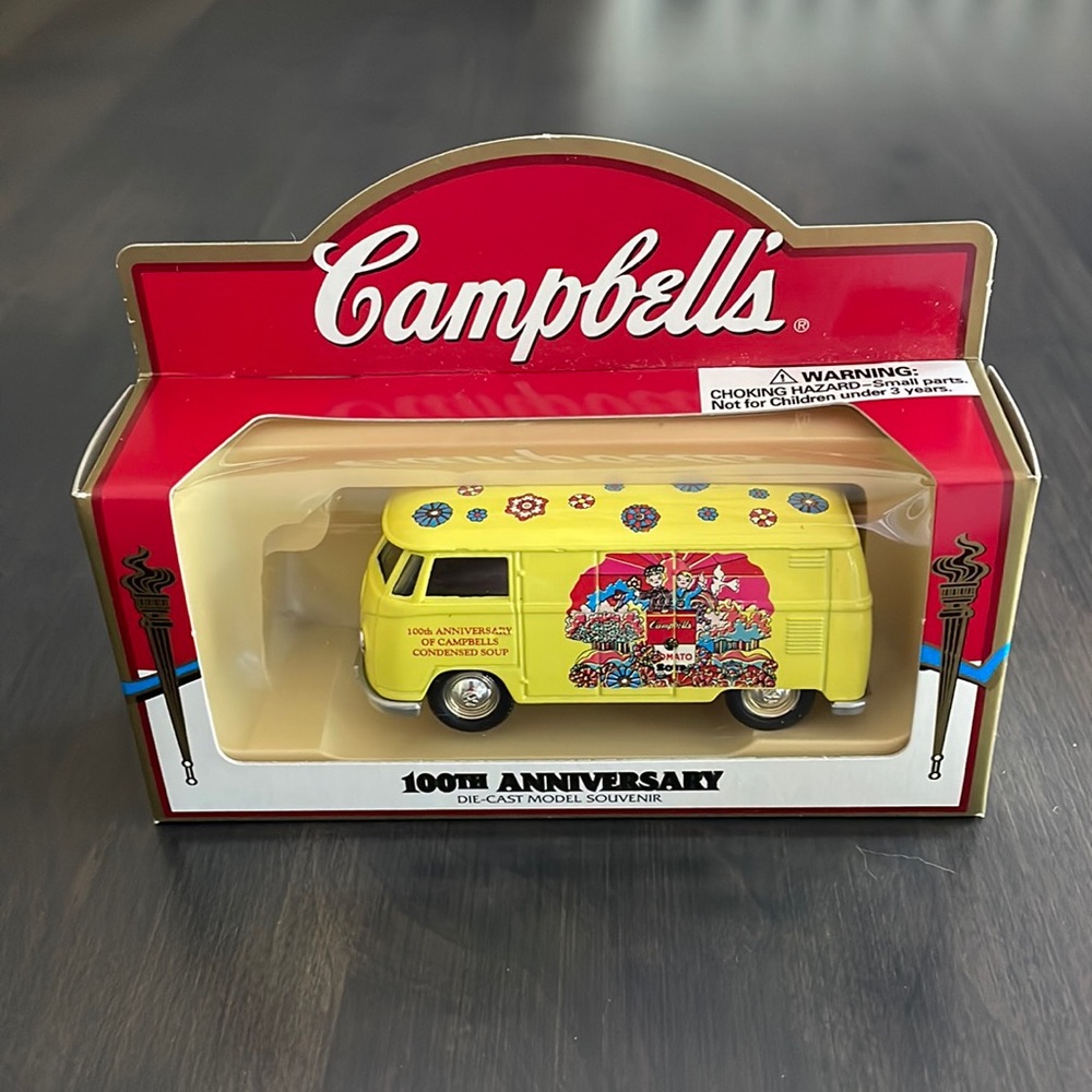 Campbell’s Soup 100th Anniversary Die-Cast Model Souvenir Yellow Van 1997 NEW